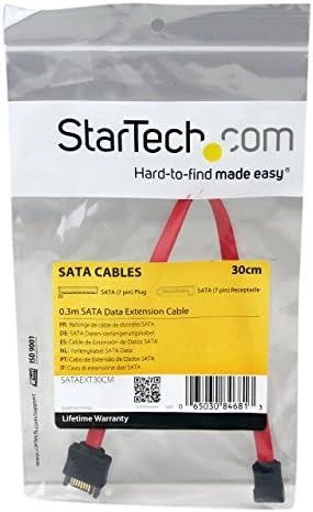 StarTech SATA - SATA, 0,3m, Raudona (SATAEXT30CM)