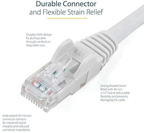 StarTech RJ-45/RJ-45 kat.6 Baltas 7m (N6PATC7MWH)