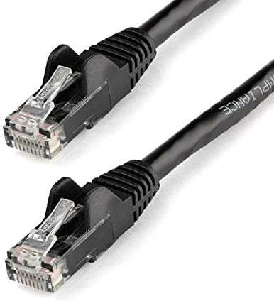 StarTech STARTECH.COM 7,5m CAT6 Kabelis - schwarzes CAT6-Patchkabel - Snagless-RJ45 - 24 AWG Kupferdraht - LAN - Ethernet N6PATC750CMBK