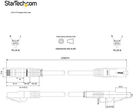 StarTech STARTECH.COM 7,5m CAT6 Kabelis - schwarzes CAT6-Patchkabel - Snagless-RJ45 - 24 AWG Kupferdraht - LAN - Ethernet N6PATC750CMBK