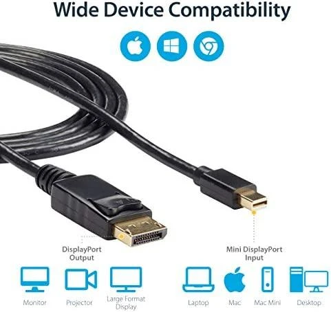 Kabelis StarTech DisplayPort Mini – DisplayPort 4m juodas (MDP2DPMM4M)