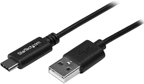 USB kabelis StarTech USB-A - USB-C 1 m Juodas (USB2AC1M)