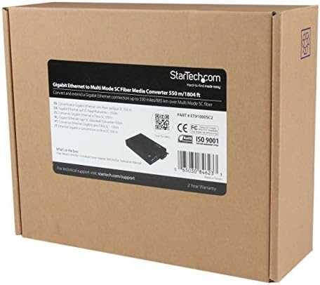 StarTech GB MM FIBER MEDIA CONVERTER SC (ET91000SC2)