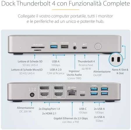 StarTech Thunderbolt 4 doko jungčių schema