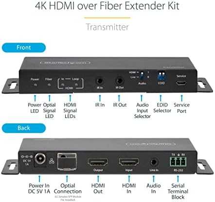 StarTech 4K 60HZ HDMI FIBER EXTENDER/.