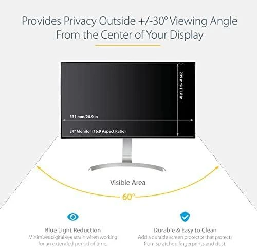 Monitoriaus privatumo filtras Startech PRIVSCNMON24