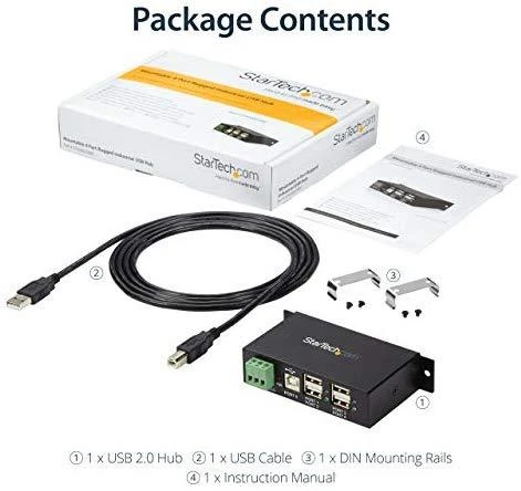 StarTech.com ST4200USBM sąsajos šakotuvas USB 2.0 Type-B 480 Mbit/ai Juoda