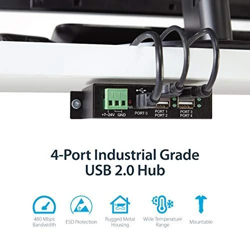 StarTech.com ST4200USBM sąsajos šakotuvas USB 2.0 Type-B 480 Mbit/ai Juoda