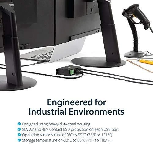 StarTech.com ST4200USBM sąsajos šakotuvas USB 2.0 Type-B 480 Mbit/ai Juoda