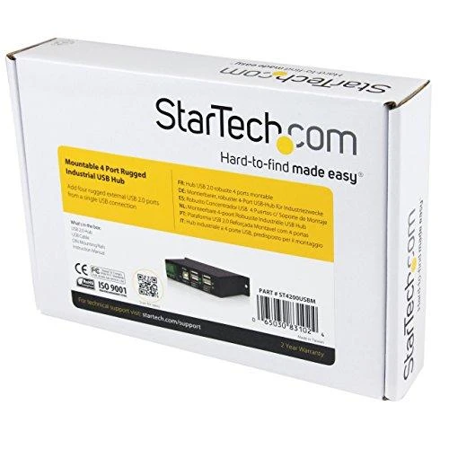 StarTech.com ST4200USBM sąsajos šakotuvas USB 2.0 Type-B 480 Mbit/ai Juoda