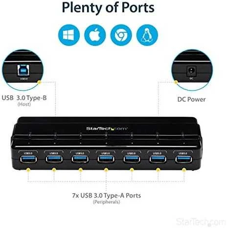 HUB USB StarTech 7x USB-A 3.0 (ST7300USB3B)