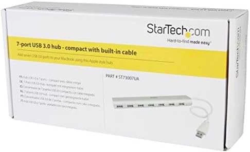 StarTech.com ST73007UA sąsajos šakotuvas USB 3.2 Gen 1 (3.1 Gen 1) Type-A 5000 Mbit/ai Sidabras, Balta
