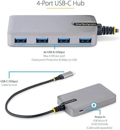 USB HUB StarTech 4 prievadų USB-C šakotuvas – 5Gbps –