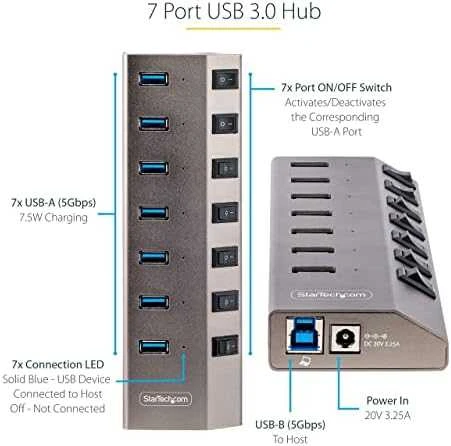 HUB USB StarTech 5G7AIBS 7x USB-A 3.1 Gen1 (5G7AIBS-USB-HUB-EU)