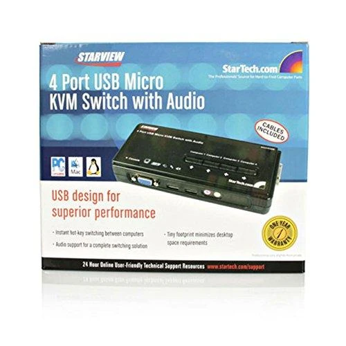 StarTech.com SV411KUSB KVM jungiklis Juoda