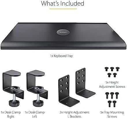 StarTech Klaviatūra-TRAY-CLAMP1/UNDER-DESK TRAY