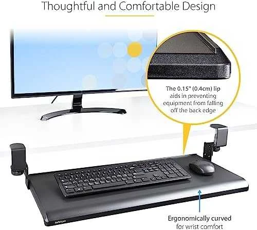 StarTech Klaviatūra-TRAY-CLAMP1/UNDER-DESK TRAY