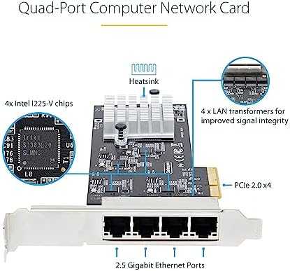 StarTech PR42GI-NETWORK-CARD/4-PORT 2.5G PCIE NETWORK CARD