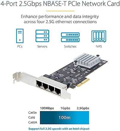 StarTech PR42GI-NETWORK-CARD/4-PORT 2.5G PCIE NETWORK CARD