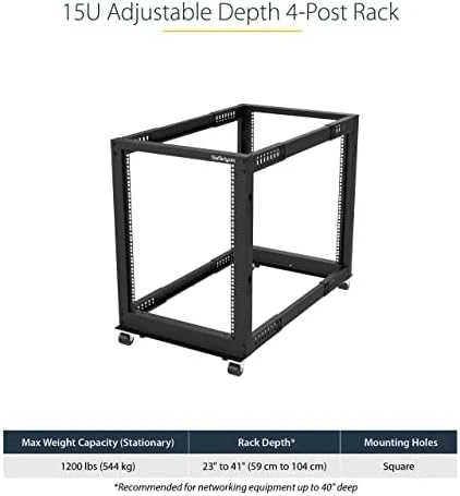 StarTech 15U OPEN FRAME RACK - 4 POST/.