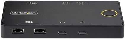 StarTech Switch StarTech C2-H46-UC2-PD-KVM KVM Switch Juodas