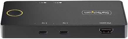StarTech Switch StarTech C2-H46-UC2-PD-KVM KVM Switch Juodas