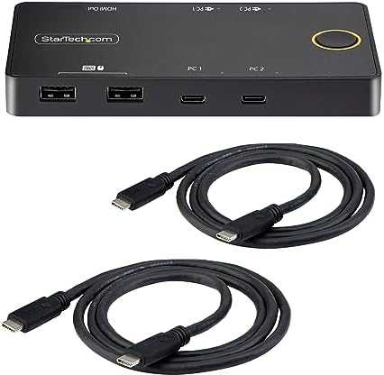 StarTech Switch StarTech C2-H46-UC2-PD-KVM KVM Switch Juodas