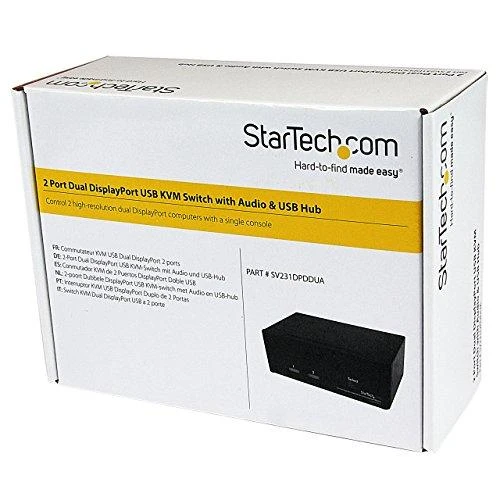 StarTech.com SV231DPDDUA KVM jungiklis Juoda