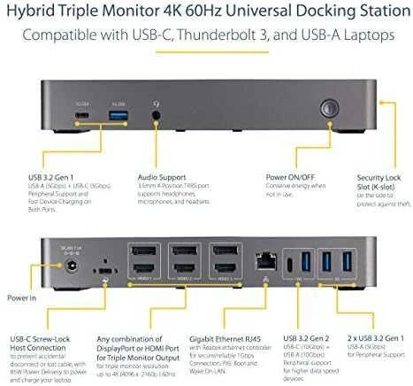 Stotis / replikatorius StarTech USB-C / A (DK31C3HDPDUE)
