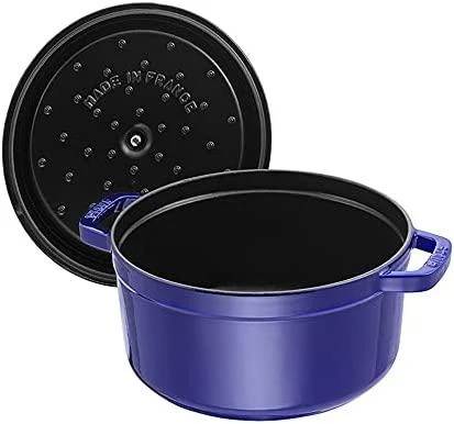 Staub Round Cocotte, 24cm ketaus, tamsiai mėlyna