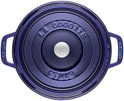 Staub Round Cocotte, 24cm ketaus, tamsiai mėlyna