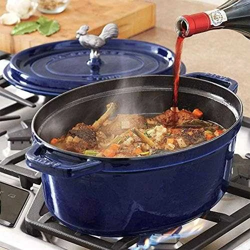 Staub Oval Cocotte, 31cm ketaus, tamsiai mėlyna