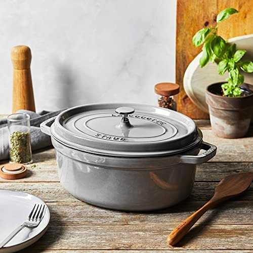 STAUB LA COCOTTE Ketaus puodas, ovalus, 8 ltr, grafitas
