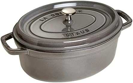 STAUB LA COCOTTE Ketaus puodas, ovalus, 8 ltr, grafitas