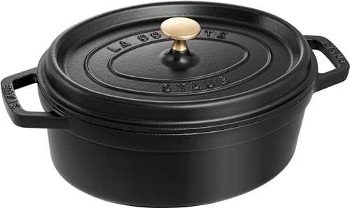 Ovalus ketaus puodas STAUB, 3,2 l spalva: juoda
