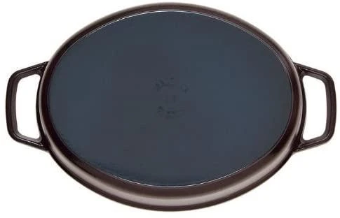 Ovalus ketaus puodas STAUB, 31 cm, 5,5 l, spalva: juoda