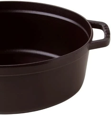 Ovalus ketaus puodas STAUB, 31 cm, 5,5 l, spalva: juoda
