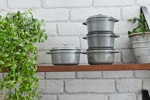 Ketaus puodas STAUB Cocotte 20cm 2,2l, grafito spalvos