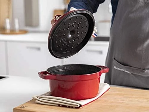 Apvalus ketus puodas Zwilling STAUB 6,7 L, 28 cm, raudonos spalvos