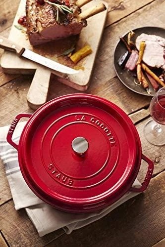 Apvalus ketus puodas Zwilling STAUB 6,7 L, 28 cm, raudonos spalvos