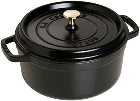STAUB kepimo indas Round Cocotte, 28 cm, Juodas