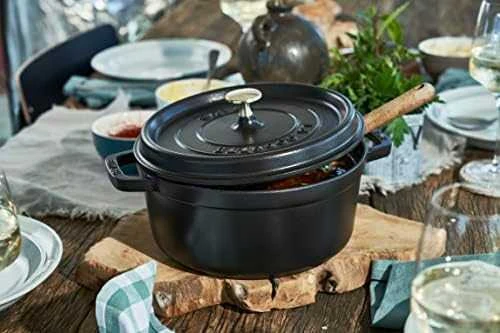 STAUB kepimo indas Round Cocotte, 28 cm, Juodas