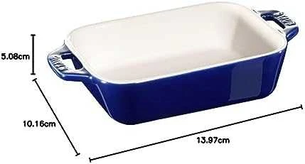 STAUB COOKING Stačiakampė keraminė lėkštė 400 ml, mėlyna