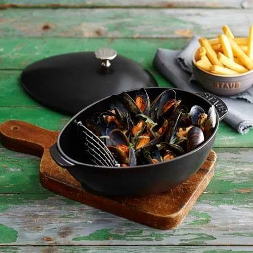 Staub kriauklinis vazonas 25 cm juodas