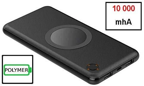 Platinet maitinimo blokas 10000mAh 2xUSB Wireless QI, juodas (44572)
