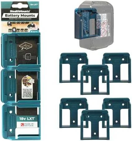 Makita 18V LXT baterijų laikikliai, StealthMounts [BM-MK18-BLU-6] 6 vnt.