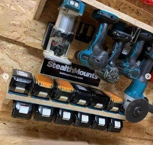 Makita 18V LXT baterijų laikikliai, StealthMounts [BM-MK18-BLU-6] 6 vnt.