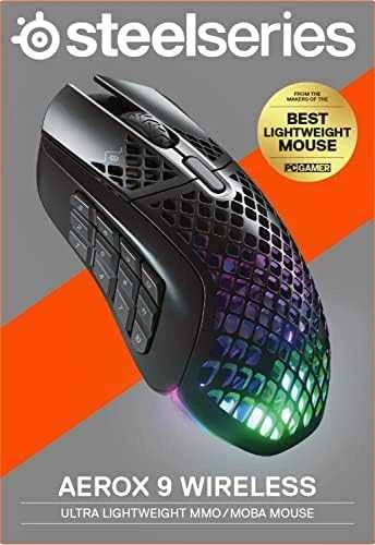 Belaidė žaidimų pelė SteelSeries Aerox 9 Onyx, Juodos spalvos