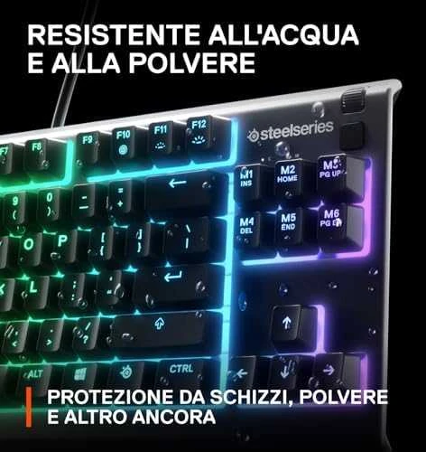 Žaidimų klaviatūra SteelSeries Apex 3 TKL, US kalba, Juodos spalvos