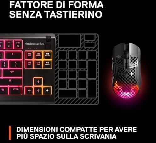 Žaidimų klaviatūra SteelSeries Apex 3 TKL, US kalba, Juodos spalvos